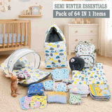 FARETO NEW BORN BABY WINTER ESSENTIALS 64 IN 1 NEW COMBO (0-6 MONTHS)(F483)