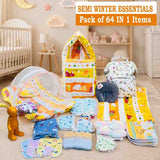 FARETO NEW BORN BABY WINTER ESSENTIALS 64 IN 1 NEW COMBO (0-6 MONTHS)(F503)
