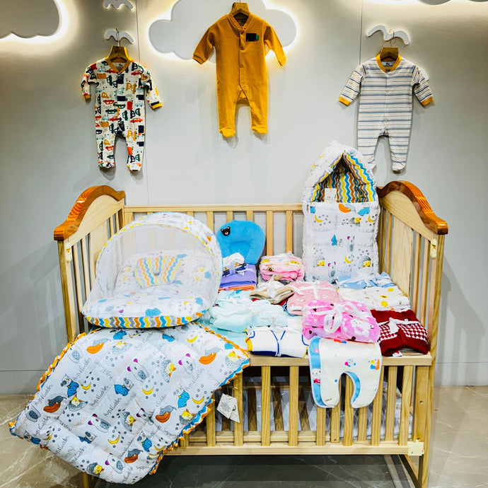 FARETO NEW BORN BABY PREMIUM QUALITY PURELY WINTER ESSENTIALS 71 IN 1 ( 0-6MONTHS)