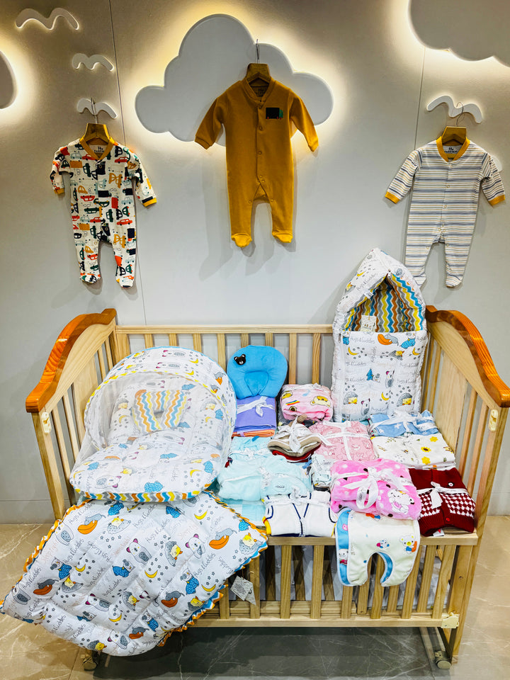 FARETO NEW BORN BABY PREMIUM QUALITY PURELY WINTER ESSENTIALS 71 IN 1 ( 0-6MONTHS)