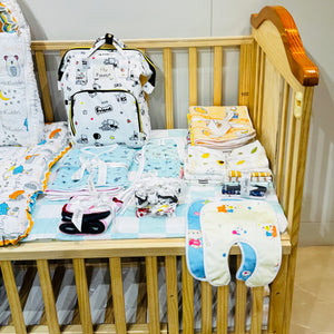 Fareto New Born Baby Premium Summer Essentials 54 In 1 Hospital Combo (0-6 Months)