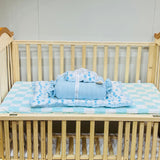 Fareto Complete Bedding Set essentials Combo For Baby (0-6 Months)(Cloud Line Blue)