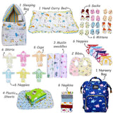 Fareto New Born Baby Premium Summer Essentials 54 In 1 Hospital Combo (0-6 Months)(F67)