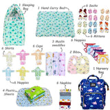 Fareto New Born Baby Premium Summer Essentials 54 In 1 Hospital Combo (0-6 Months)(F57)