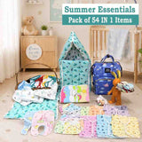 Fareto New Born Baby Premium Summer Essentials 54 In 1 Hospital Combo (0-6 Months)(F57)