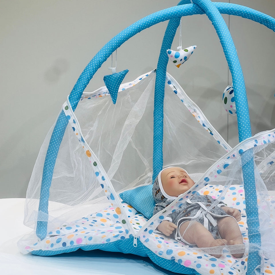 Fareto New Born Baby Bedding Play Gym Mattress with Net (0-6 Months)