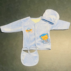 Fareto New Born Baby Winter Season Clothing Set Pack Of 1 (0-3 Months)(Colors May Vary)