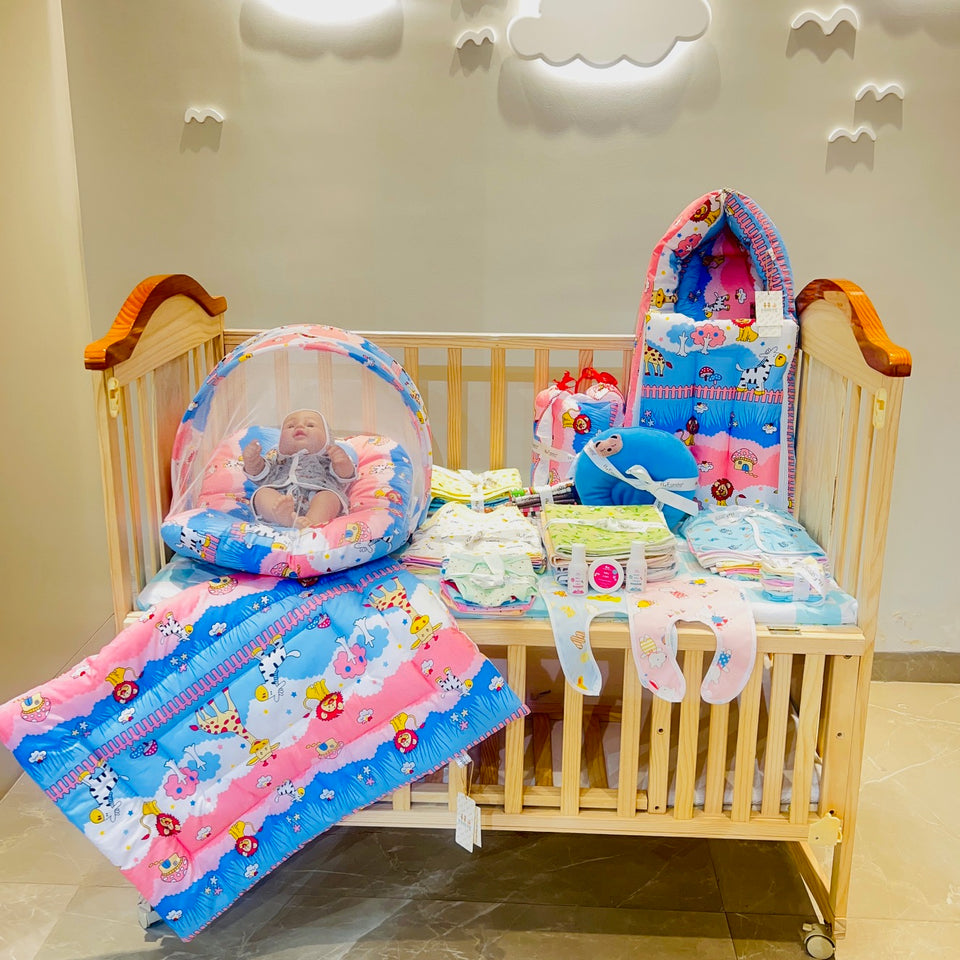 Fareto New Born Baby Summer Hospital Essentials 62in1 (0-6M)