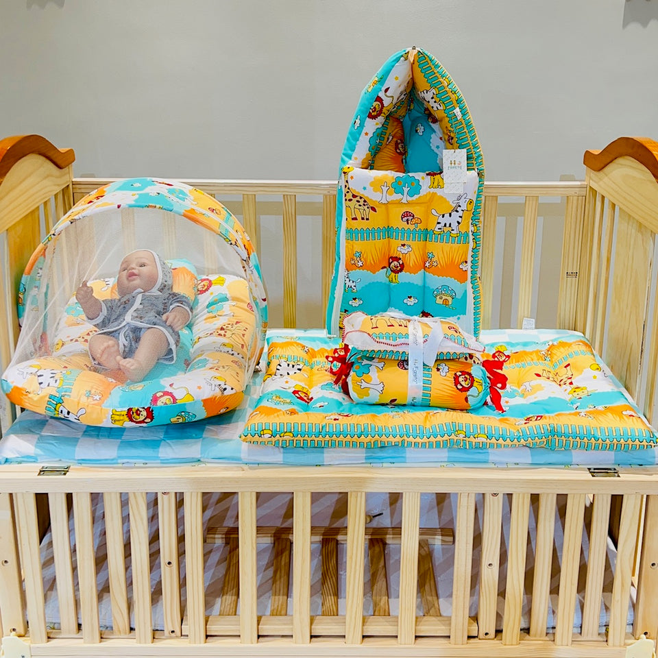Fareto New Born Baby Summer Hospital Essentials 62 in 1 (0-6M)