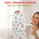 Fareto Baby Muslin Cotton Daily Wear Suit Set | Soft & Breathable Co-ordset  (Pack of 2) | 0-6 Months / Infant Boys & Girls(F742)