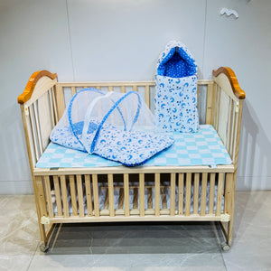 Fareto Combo of Baby Nest | Net with Bed | Carry Bag | 4 Pcs Bedding Set(0-6 Months )