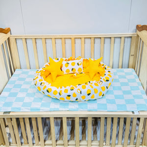 Fareto New Born Baby Bedding | Bed | Sleeping Bag | Essential (0-6 Months) (Pack of 15)