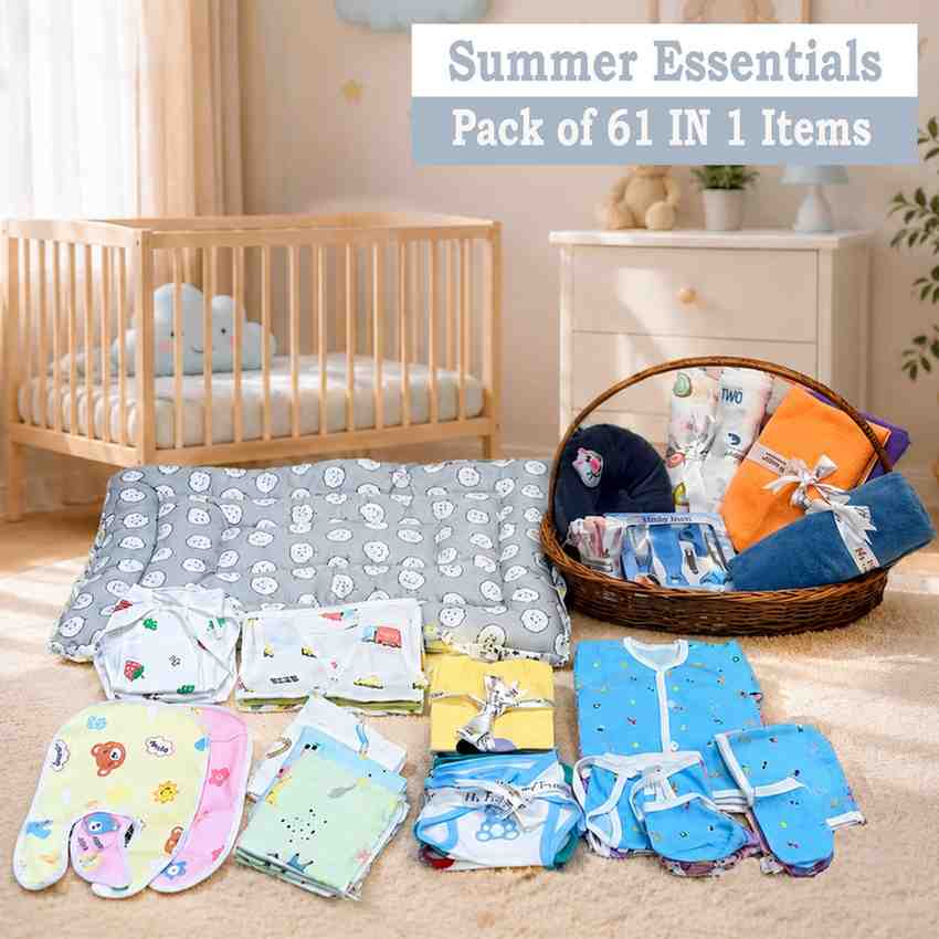 Fareto Baby Premium Quality Summer Essentials 61 in 1 (0-4 Months)(F265)