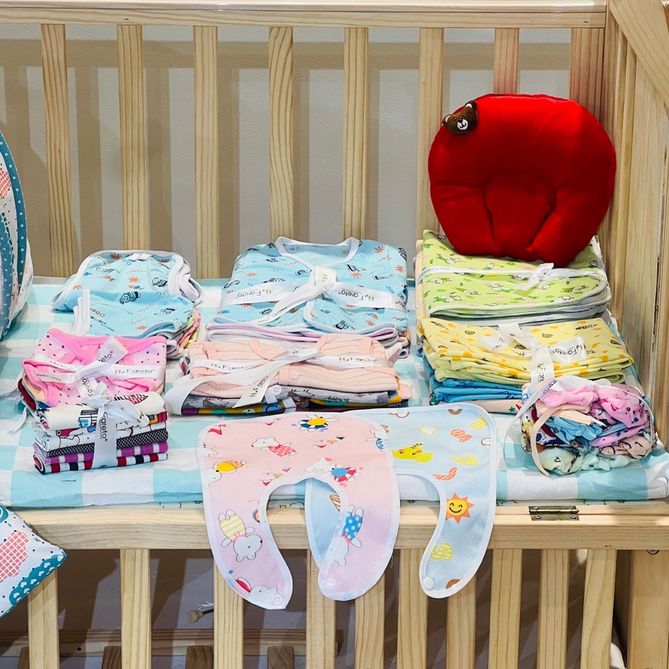 Fareto New Born Baby Hospital essentials Combo 60 in 1(0-6 Months)