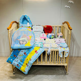 FARETO NEW BORN BABY PREMIUM QUALITY WINTER  AND SEMI WINTER SEASON HOSPITAL ESSENTIALS 73 IN 1 (0-6 MONTHS) _ NURSERY BAG