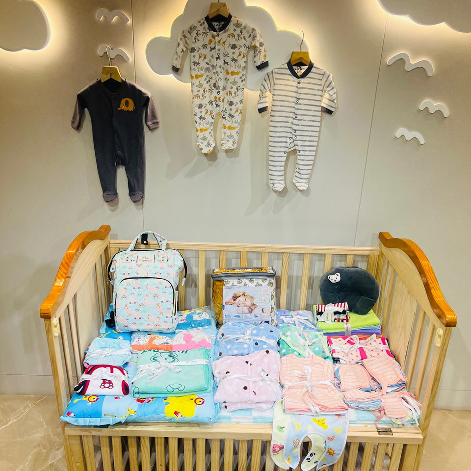 FARETO NEW BORN BABY WINTER  AND SEMI WINTER SEASON HOSPITAL ESSENTIALS 78 IN 1 (0-6 MONTHS)