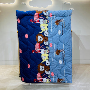 Fareto Baby & Kids Reversible Super Soft Blanket Comforter  (Size:136CM*118CM)(0-8 Years)(Lion&elephant_Comforter )