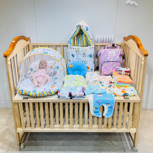 Fareto Premium Quality Baby Summer Essentials 72 in 1 New Combo (0-6Months)