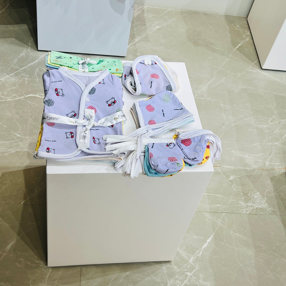 Fareto New Born Baby Monsoon season hospital essentials pack of 60 items (0-6 months)