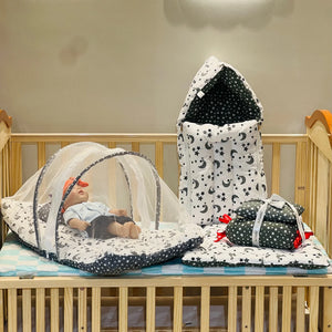 FARETO NEW BORN BABY WINTER ESSENTIALS 65 IN 1 NEW COMBO (0-6 MONTHS)(GREY MOON )