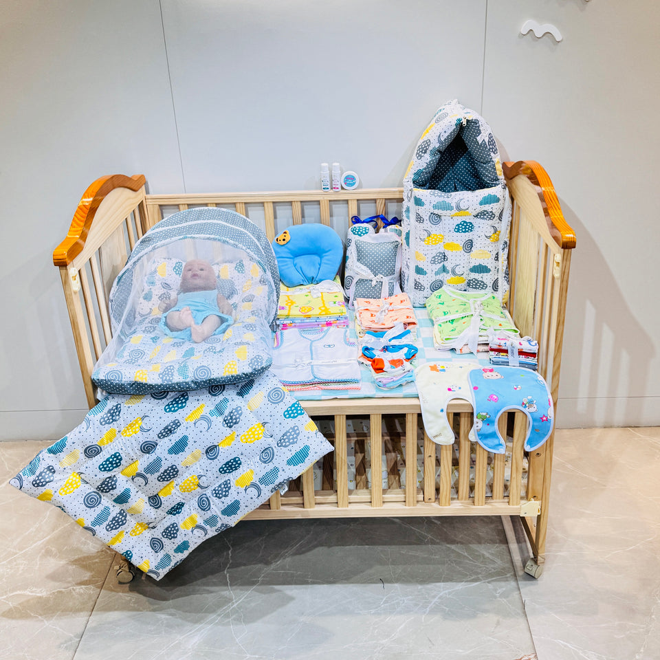 Fareto New Born Baby Summer Hospital Essentials 62 in 1 (0-6M)(F534)