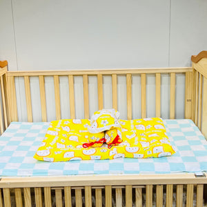 Fareto Combo of Baby Mattress with Net | Sleeping Bag | 4 Pcs Bedding Set(0-6 Months)