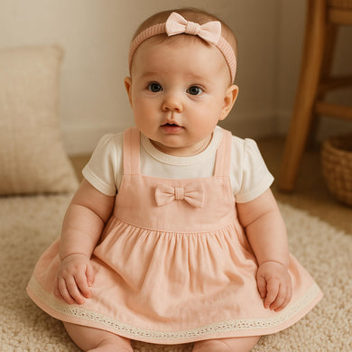 Fareto Cotton Fancy Frock for Baby Casual Half Sleeve Baby Girl Frock(F317)