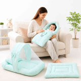 Fareto Newborn Baby 100% Muslin Cotton Sleeping Bag & Mosquito Net & Hand Carry Bed  | Safe, Soft & Portable Baby Bed | Baby Bedding Set(0-1 Year)(F768)