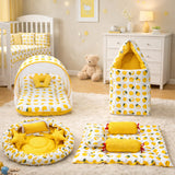 Fareto Combo of Baby Nest | Bed with Net | Carry Bag | 4 Pcs Bedding Set(0-6 Months)(F155)