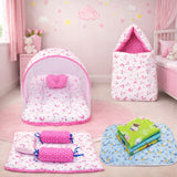 Fareto New Born Baby Bedding | Bed | Sleeping Bag | Essential (0-6 Months) (Pack of 15)(F50)
