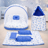 Fareto Combo of Baby Bed with Net | Carry Bag | 4 Pcs Bedding Set (0-6 Months)(F161)
