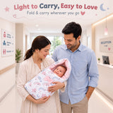 FARETO BABY BEDDING ESSENTIALS 1 NEST | 1 MATTRESS WITH NET | 1 CARRY BED | 1 BOLSTER SET | 1 CARRY BAG | 1 PORTABLE BED | 1 FEEDING PILLOW | 1 BLANKET (0-6M)(F807)