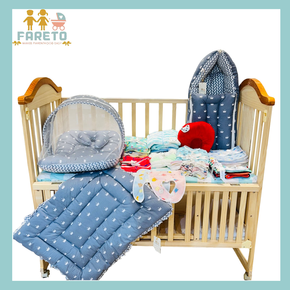 Fareto Premium Quality Baby Winter Essentials Pack of 72 New Combo (0-6 Months)