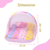 Fareto New Born Baby Premium Quality Mattress With Net, Giffi (0-1 Year)(L:80*B:50CM)(Size-Big)(F605)