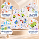 Fareto Newborn Baby Jabla | 100% Muslin Cotton | Sleeveless Front-Open Shirt | Pack of 2 | 0–3 Months(F829)