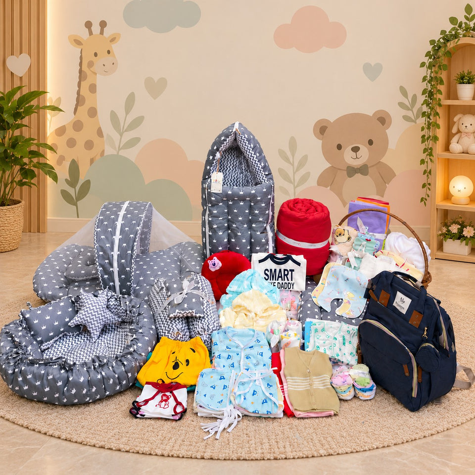 Fareto Premium New Born Baby Hospital Winter Essentials Pack Of 101 (0-6 months)(F190)