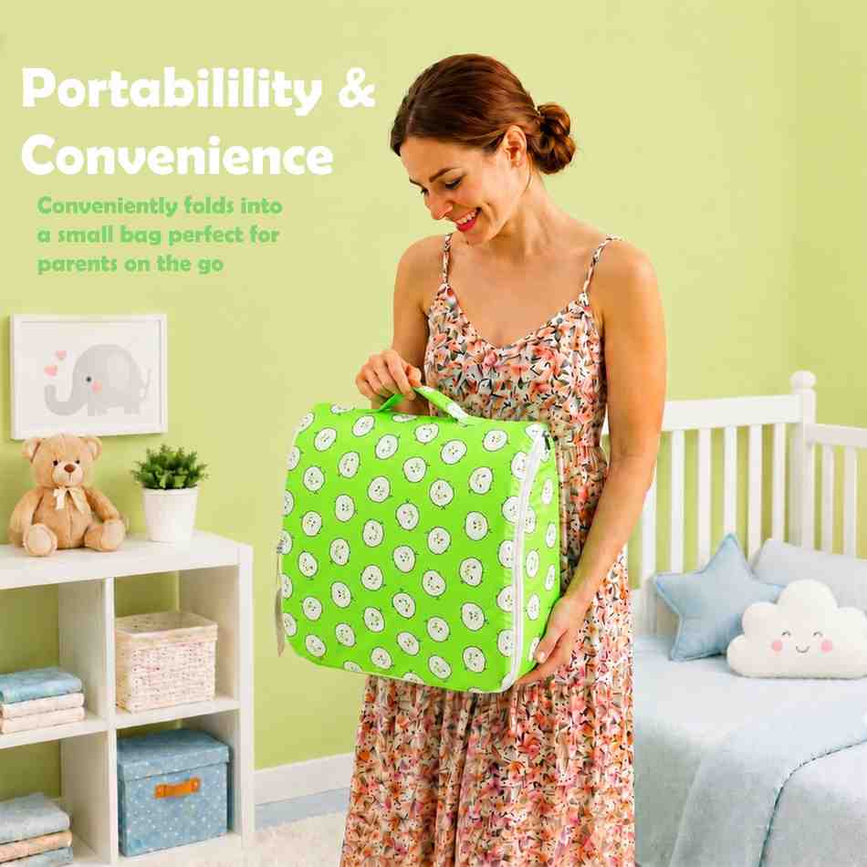 Fareto Baby Travel Friendly for Kids Portable Baby Comfortable Cushioning(0+6 Months)(Grass Green Ship)(F267)