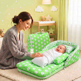 Fareto Baby Travel Friendly for Kids Portable Baby Comfortable Cushioning(0+6 Months)(Grass Green Ship)(F267)