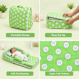 Fareto Baby Travel Friendly for Kids Portable Baby Comfortable Cushioning(0+6 Months)(Grass Green Ship)(F267)