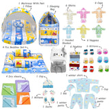Fareto Baby Semi Winter Essential Combo For New Born | Gift Pack | Baby Products | Maternity Essentials | Bedding Set (50 Items)(0-6 Months)(F793)