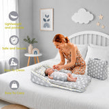 Fareto Baby Travel Friendly for Kids Portable Baby Comfortable Cushioning(0-12 Months)(Grey Ship)(F529)