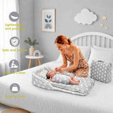 Fareto Baby Travel Friendly for Kids Portable Baby Comfortable Cushioning(0+6 Months)( Grey Ship)(F248)