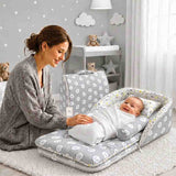 Fareto Baby Travel Friendly for Kids Portable Baby Comfortable Cushioning(0+6 Months)( Grey Ship)(F248)