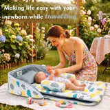 Fareto Baby Travel Friendly for Kids Portable Baby Comfortable Cushioning(0+6 Months)(Spiral cloud Grey)(F305)