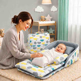 Fareto Baby Travel Friendly for Kids Portable Baby Comfortable Cushioning(0+6 Months)(Spiral cloud Grey)(F305)