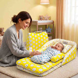 Fareto Baby Travel Friendly for Kids Portable Baby Comfortable Cushioning(0+6 Months)( Yellow Ship)(F266)