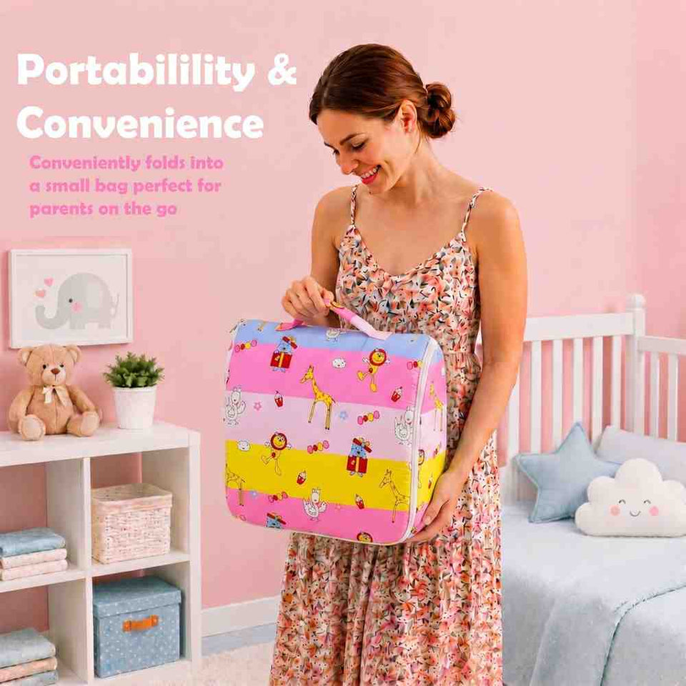 Fareto Baby Travel Friendly for Kids Portable Baby Comfortable Cushioning(0+6 Months)(F344)