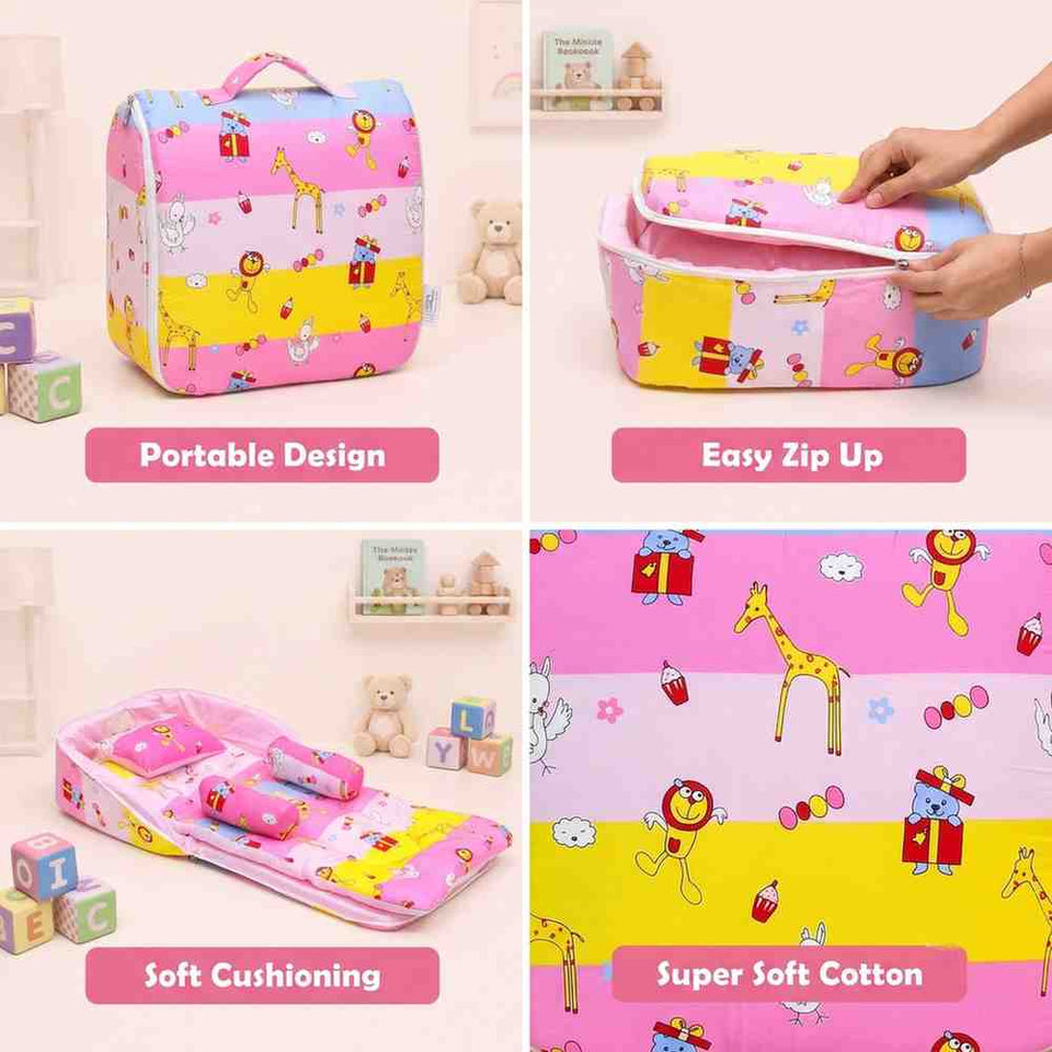 Fareto Baby Travel Friendly for Kids Portable Baby Comfortable Cushioning(0+6 Months)(F344)