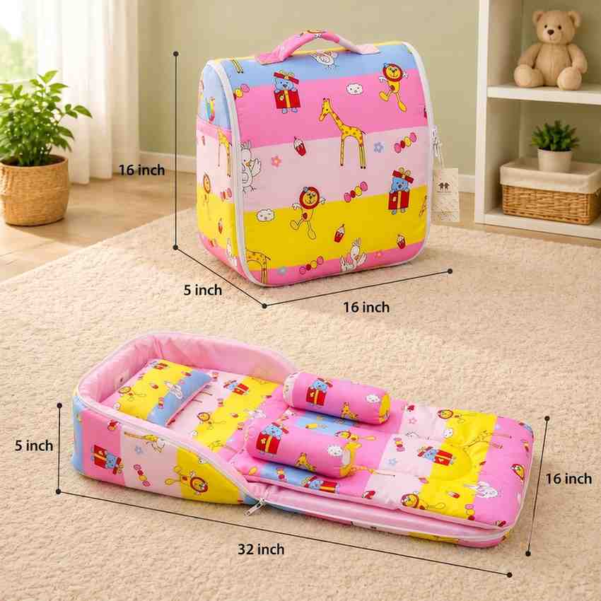 Fareto Baby Travel Friendly for Kids Portable Baby Comfortable Cushioning(0+6 Months)(F344)