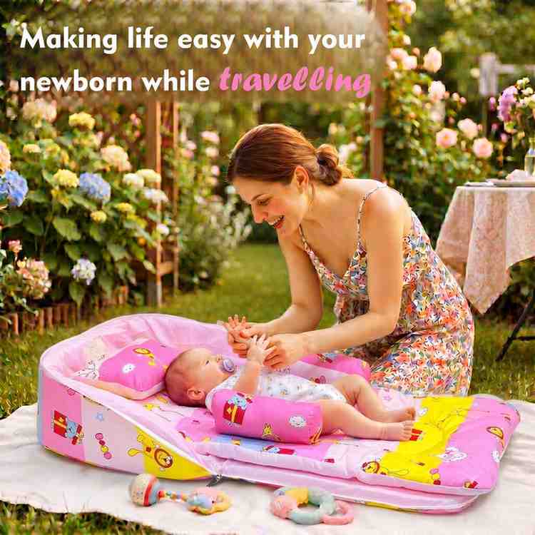 Fareto Baby Travel Friendly for Kids Portable Baby Comfortable Cushioning(0+6 Months)(F344)